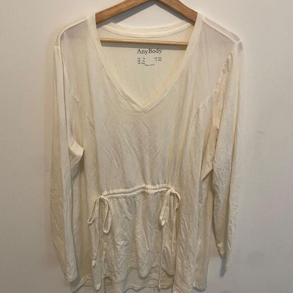 anybody Tops - Anybody Women's Cream and White Shirt